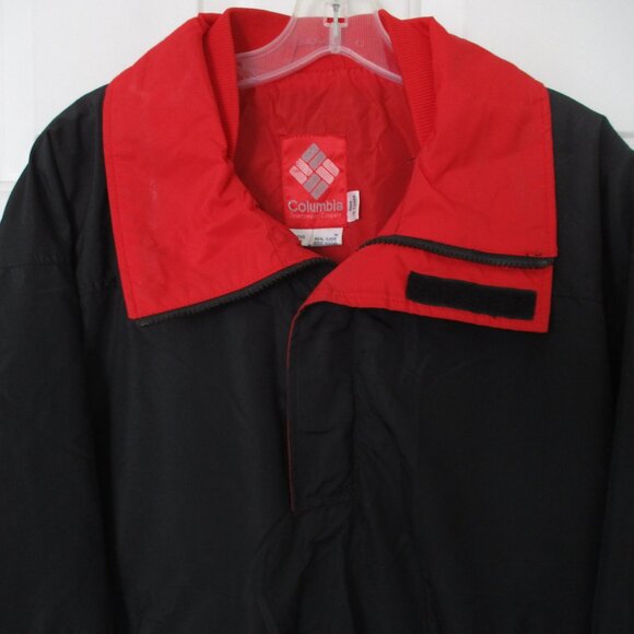 Columbia Bugaboo Mens L/S Black Red 1/4 Zip Lightweight Ski Jacket - Size Medium - Picture 2 of 4